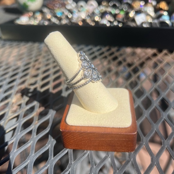 Premier Designs Naomi Silver Tone Ring, Size 7, EUC - Picture 2 of 5